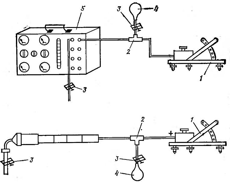  Схема проверки герметичности устройства ПОУ-1